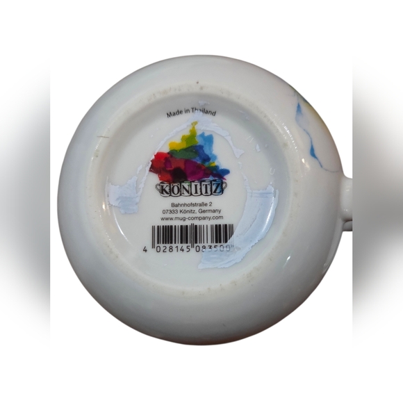 Konitz - Colorful Abstract Color Splash Ceramic Mug w/ Lid - No Tea Strainer - Picture 6 of 6